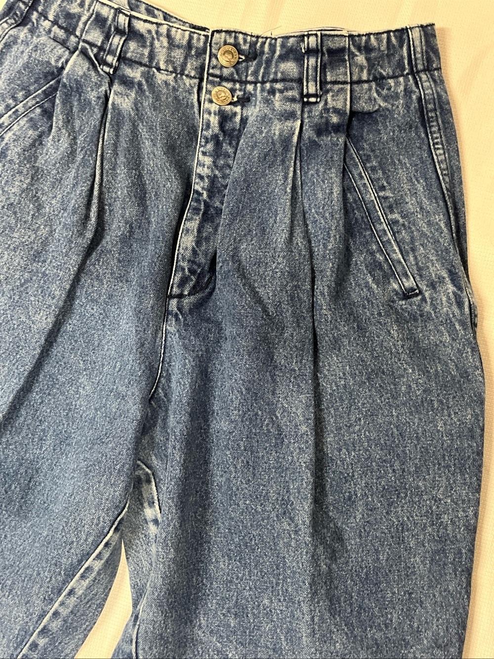 Vintage Outback Red Women's Jeans Double Button Waist Pleated Tapered Size 12 - Picture 5 of 15